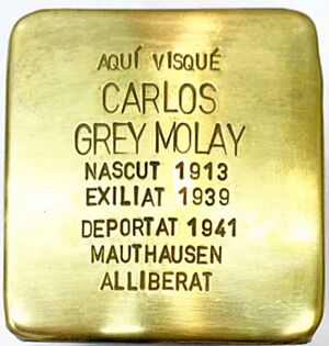 Archivo:Stolperstein dedicado a la memoria de Carlos Greykey, nacido Carlos José o José Carlos Grey Molay