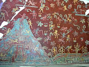 Archivo:Tepantitla Mountain Stream mural Teotihuacan (Luis Tello)