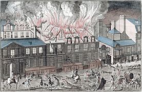 Vue du feu prit à la Salle de l'Opéra de Paris le 6 avril 1763 - Gallica
