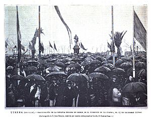 Archivo:1891-01-08, La Ilustración Española y Americana, Utrera (Sevilla).—Inauguración de la estatua erigida en honor de D. Clemente de la Cuadra, el 15 de diciembre último
