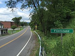 2016-06-25 13 03 53 View west along Maryland State Route 144 (National Pike) entering Flintstone, Allegany County, Maryland.jpg