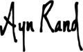 Ayn Rand signature