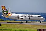 Cayman Airways Express Saab 340B (VP-CKI) at Roatan Airport.jpg