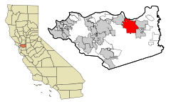 Contra Costa County California Incorporated and Unincorporated areas Antioch Highlighted.svg