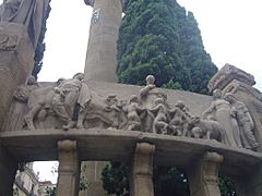 Detall de Monument a Verdaguer (Barcelona) 02