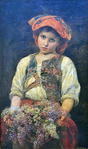 Archivo:Florinda, niña con lilas