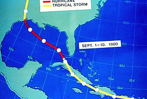 Archivo:Galveston hurricane track, Sept 1-10, 1900