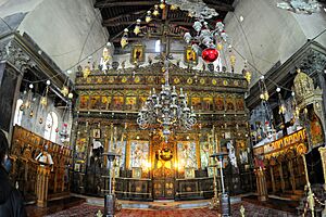 Archivo:He iconostasis of the main altar Basilica of the Birth Christ - panoramio