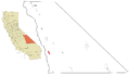 Inyo County California Incorporated and Unincorporated areas Olancha Highlighted