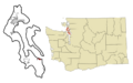 Island County Washington Incorporated and Unincorporated areas Langley Highlighted