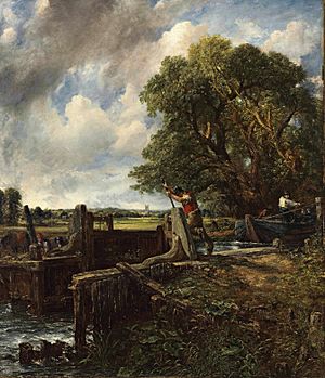 Archivo:John Constable A Boat Passing a Lock
