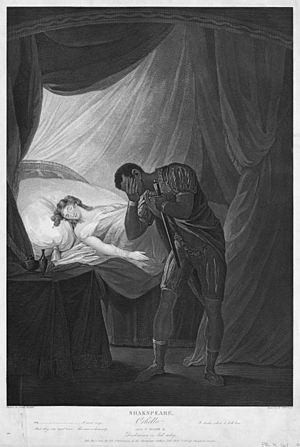 Archivo:Josiah Boydell Desdemona in bed asleep - Othello Act V scene 2