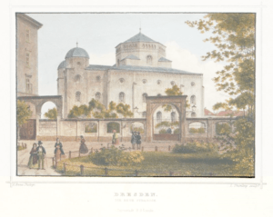 Archivo:Louis Thümling nach Hermann Krone - Alte Synagoge in Dresden (1850-70)