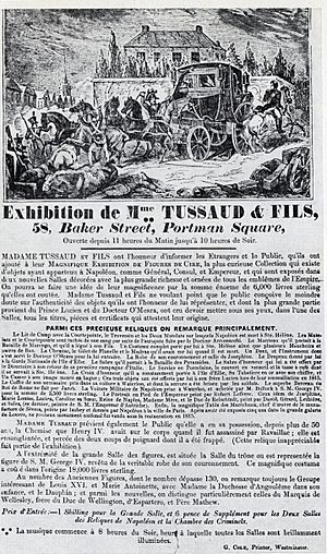 Archivo:Madame Tussaud affiche 1835