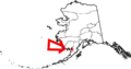 Map of Alaska highlighting Bristol Bay Borough