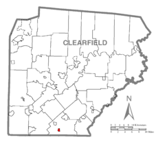 Map of Coalport, Clearfield County, Pennsylvania Highlighted.png