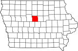 Map of Iowa highlighting Hamilton County.svg