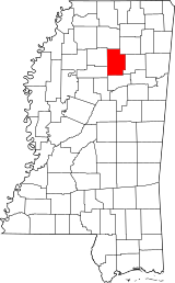Map of Mississippi highlighting Calhoun County.svg