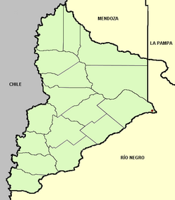 Archivo:Neuquén province (Argentina), departments and capital