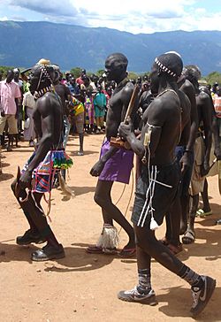 Peace agreement dancers in Kapoeta, Sudan.jpg