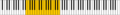 Range of bass voice marked on keyboard