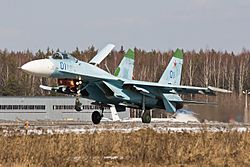 Archivo:Su-27 on landing