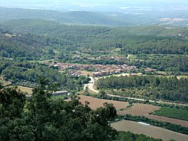 Vista del pueblo desde la montaña de Santa Magdalena