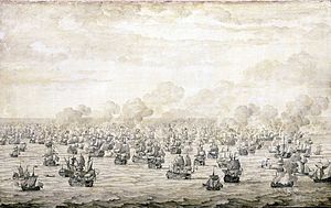 Archivo:The First Battle of Schooneveld, 28 May 1673 van de Velde RMG BHC0305