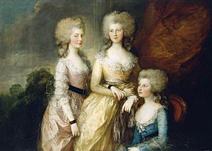 Archivo:The Three Eldest Princesses, Charlotte, Princess Royal, Augusta and Elizabeth - Gainsborough 1784