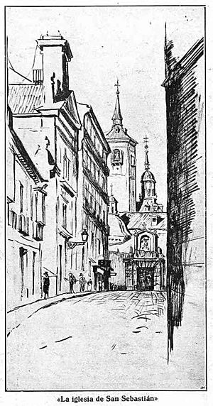 Archivo:1923-02-24, La Esfera, La iglesia de San Sebastián, Sancha