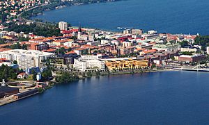 Aerial view of Jönköping University, Sweden