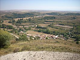 Vista de Valdazo desde el cerro Penillas.