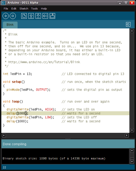 Arduino IDE - v0011 Alpha