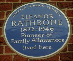 Archivo:Blue plaque Eleanor Rathbone