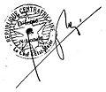Bokassa signature 1964
