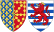 Coat of Arms of Marie of Luxembourg as Queen Consort of Navarre.svg