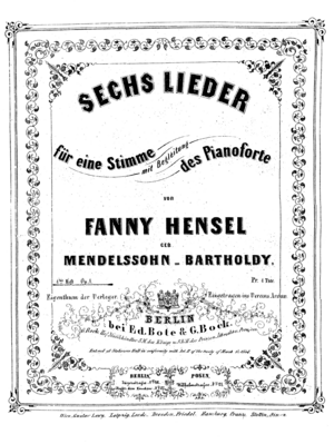 Archivo:IMSLP99178-PMLP194743-Hensel Fanny Sechs Lieder fuer eine Stimme mit Begleitung des Pianoforte Op 1 Bote 1046 1846 p 1pdf