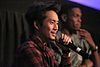 Archivo:Justin Chon speaking in front of a theater, Montclair Film Festival 2017, NJ