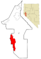 Lyon County Nevada Incorporated and Unincorporated areas Smith Valley Highlighted