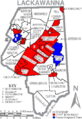 Map of Lackawanna County Pennsylvania With Municipal and Township Labels