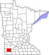 Map of Minnesota highlighting Murray County.svg