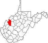 Map of West Virginia highlighting Jackson County.svg