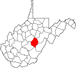 Map of West Virginia highlighting Webster County.svg