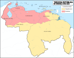Mapa de Venezuela, 1817-1819.svg
