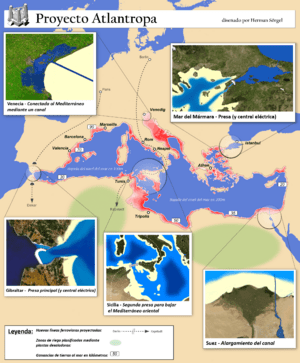 Archivo:Mapa del proyecto Atlantropa - Español