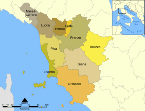 Archivo:Provinces of Tuscany map