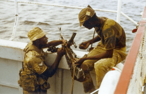 Archivo:Rhodesian African Rifles, Lake Kariba, December 1976