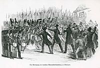 Archivo:Württembergisches Militär im Einsatz gegen das Rumpfparlament 1849