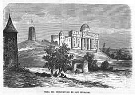1861-03-17, El Museo Universal, Vista del Observatorio de San Fernando, Ruiz.jpg