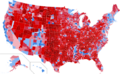 2024 United States presidential election results map by county